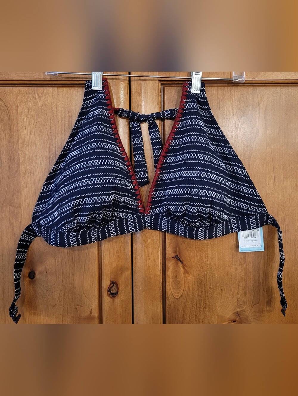 NWT | Tu by Sainsbury's Red White & Blue Halter Triangle Bikini Set
